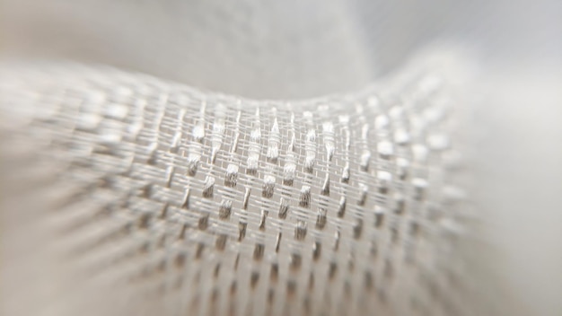 haft na białym płótnie